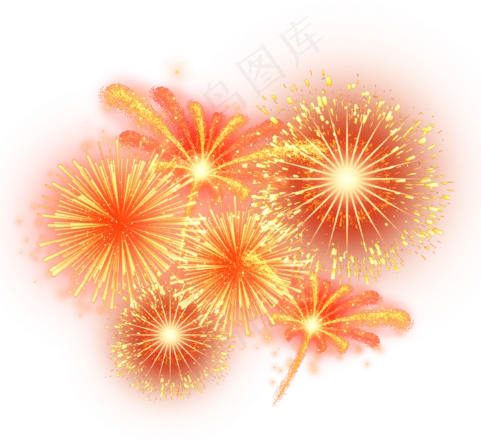喜庆彩色庆典烟花(2500X2500(DPI:300))psd模版下载