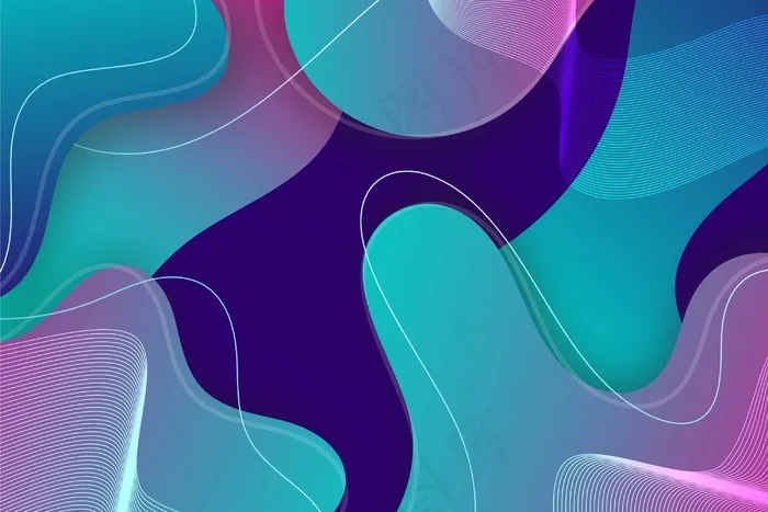 彩色抽象壁纸设计eps,ai矢量模版下载
