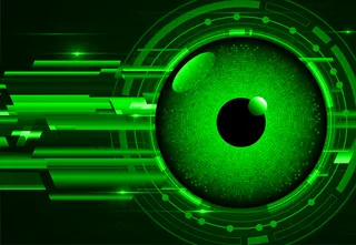 绿眼网络电路未来技术概念背景
