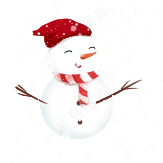 标题:冬天堆雪人雪花大雪