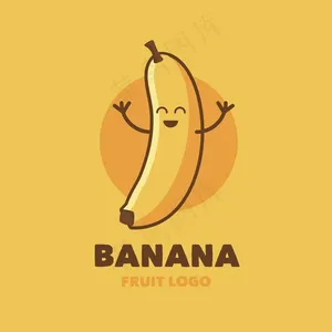 快乐香蕉人物标志