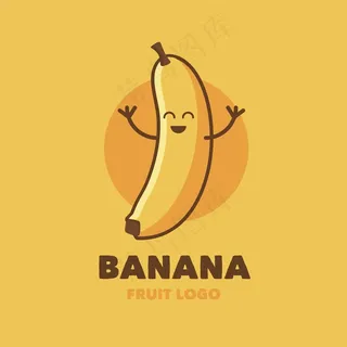 快乐香蕉人物标志