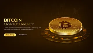 黄金比特币区块链技术等距概念