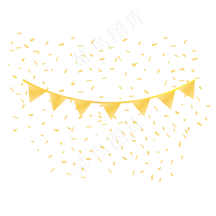 元旦节金色吊饰(4167*4167px 300 dpi )ai矢量模版下载