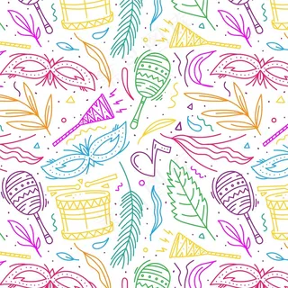 巴西狂欢节图案插图 巴西狂欢节图案插图