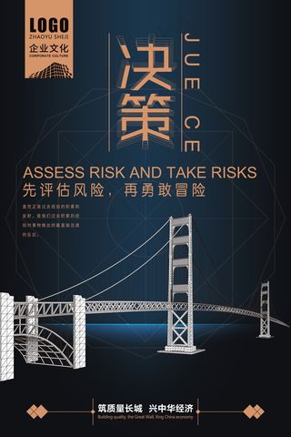 企业文化挂画  励志海报 诚信文明海报