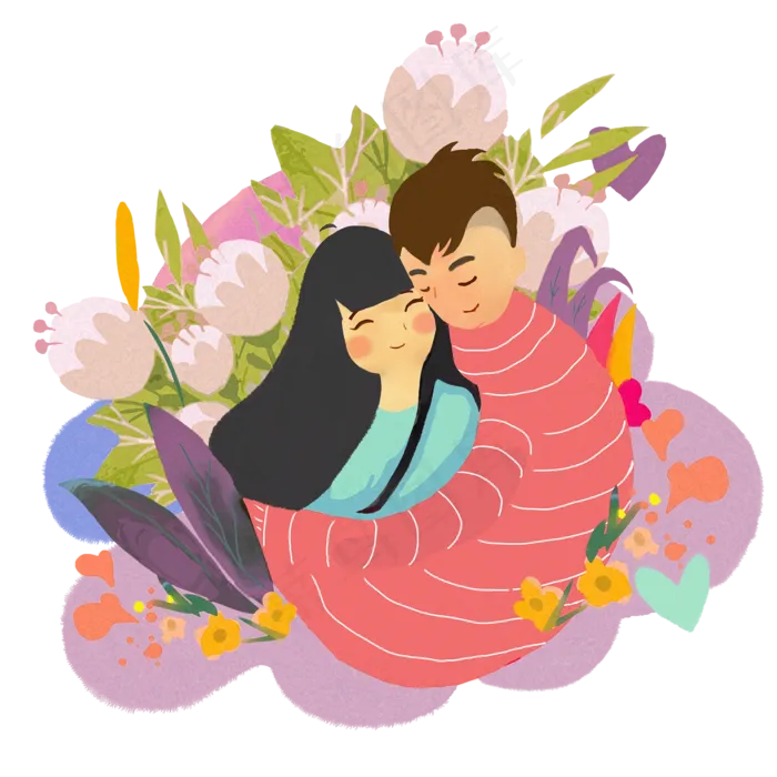 七夕节情人节恋人花园平躺甜蜜虐(2000X2000(DPI:300))psd模版下载