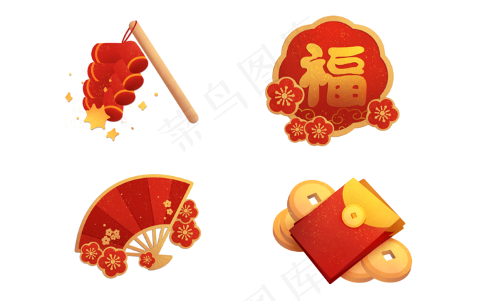 创意红色新年装饰