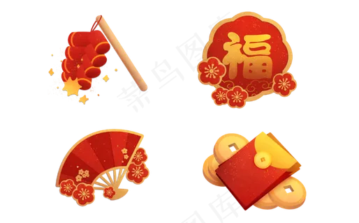 创意红色新年装饰 创意红色新年装饰