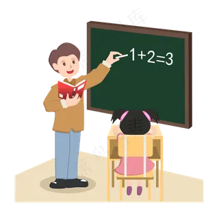 教师节上课场景矢量元素
