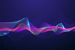 彩色深色波浪背景