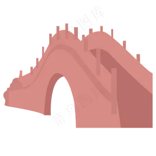 七夕鹊桥浪漫立体卡通彩色矢量手