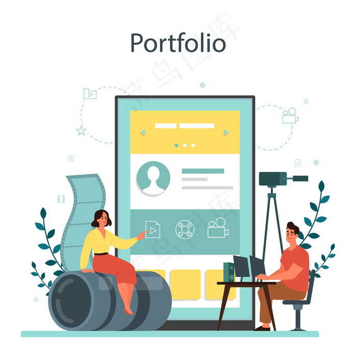 运动或视频设计师在线服务或平台。动画编辑，动画制作。在线投资组合。