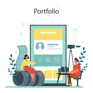 运动或视频设计师在线服务或平台。动画编辑，动画制作。在线投资组合。