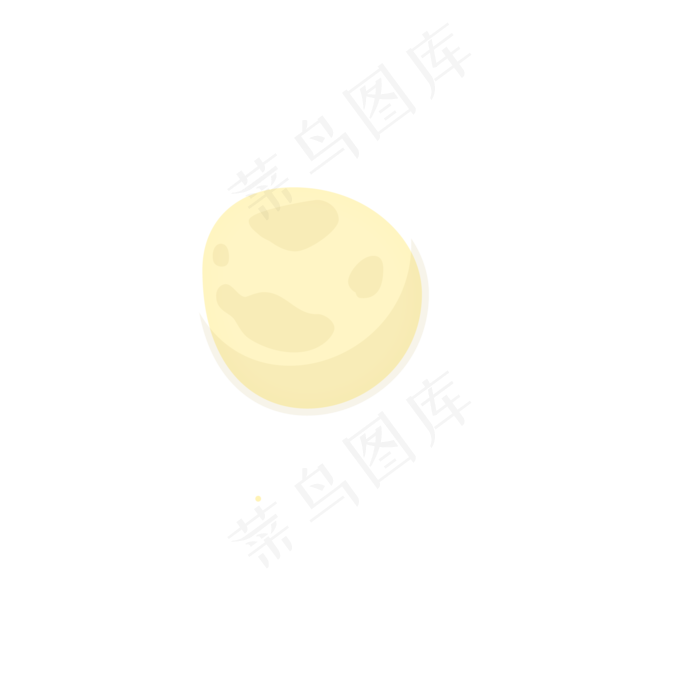 黄色的月亮免抠图(2000*2000px 300 dpi )ai矢量模版下载