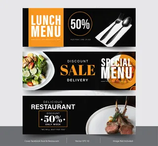 为社交网络设计横幅banner，为广告设计模板facebook封面