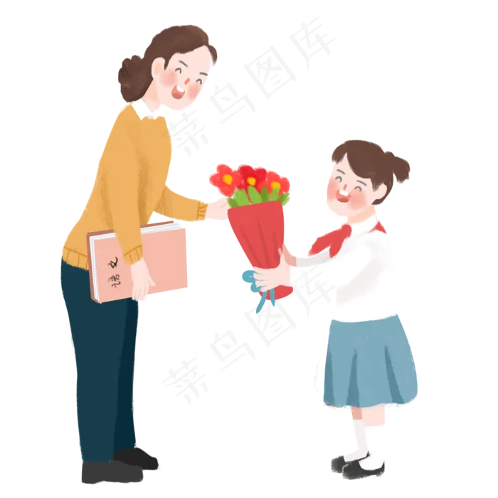 教师节给老师送花庆祝节日(2000X2000(DPI:300))psd模版下载