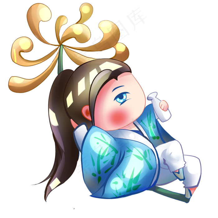 24节气寒露卡通人物形象插画