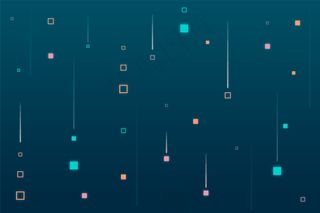 抽象像素雨蓝色背景