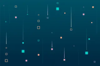 抽象像素雨蓝色背景