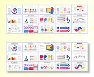 捆绑医疗服务信息图形演示幻灯片模板