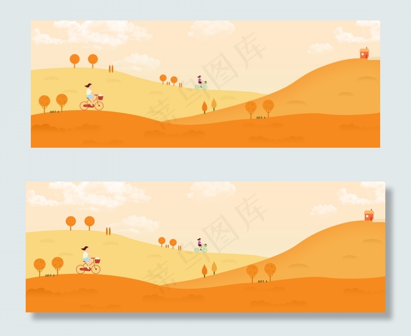 九月金秋节气人物背景海报