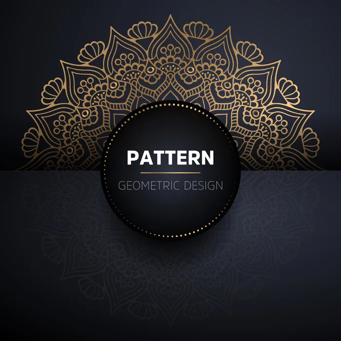 金色矢量豪华装饰曼荼罗设计背景eps,ai矢量模版下载