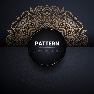 金色矢量豪华装饰曼荼罗设计背景
