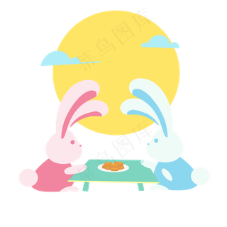 中秋哭泣的兔子