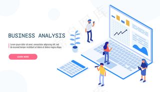 审计，商业分析概念与特点。机会的概念。图表和审计文件，经济分析和财务预算。等轴测矢量图。