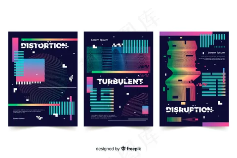 彩绘故障效果封面系列