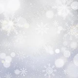 白色的圣诞背景，带着圆滑和雪花