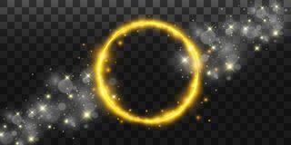 圆形闪亮完美的背景。eps10。美丽的光线。魔法圈。珍贵的背景.圆形金光闪闪的镜框，带着淡淡的爆裂声。