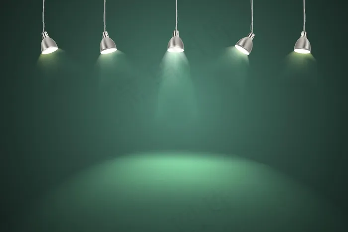 带聚光灯背景的绿色墙eps,ai矢量模版下载