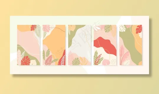 具有文本复制空间的抽象背景集合。