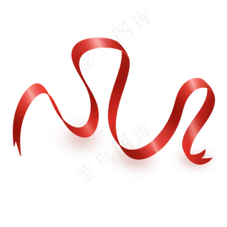 大红色浪漫七夕情人节彩带丝带飘