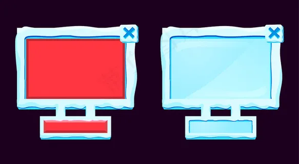 一套奇幻gui冰雪板弹出图标界面