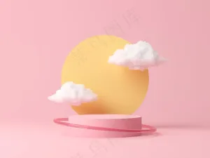 抽象背景、产品展示场景。三维渲染