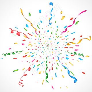 五彩纸屑和蛇纹石爆炸背景