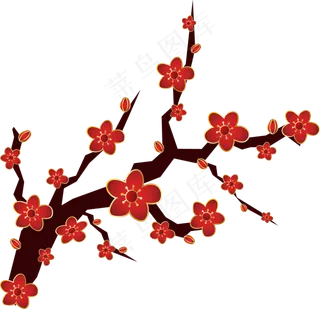 梅花腊梅中国风