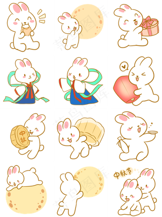 中秋节可爱玉兔