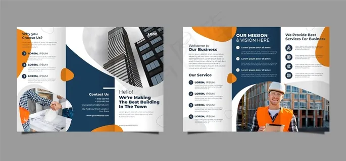 抽象三折页小册子