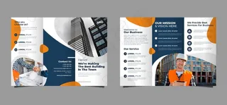 抽象三折页小册子