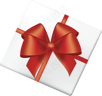 圣诞节白色的礼物盒