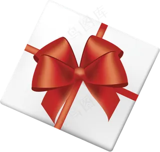圣诞节白色的礼物盒