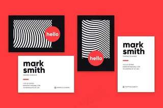 线条扭曲的名片