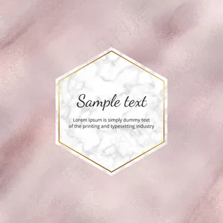 玫瑰金水彩箔背景大理石框