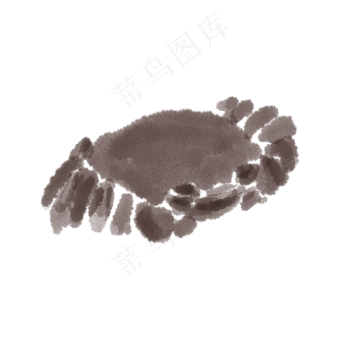 水墨水彩螃蟹蟹黄(2000X2000(DPI:72))psd模版下载