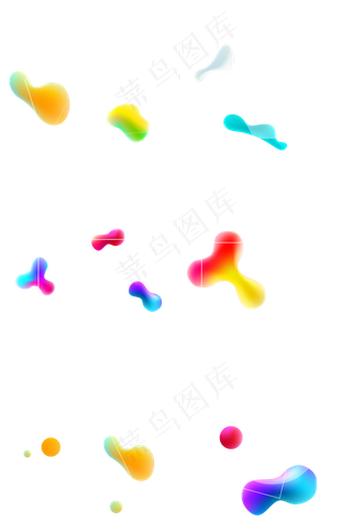 几何流体渐变主题边框