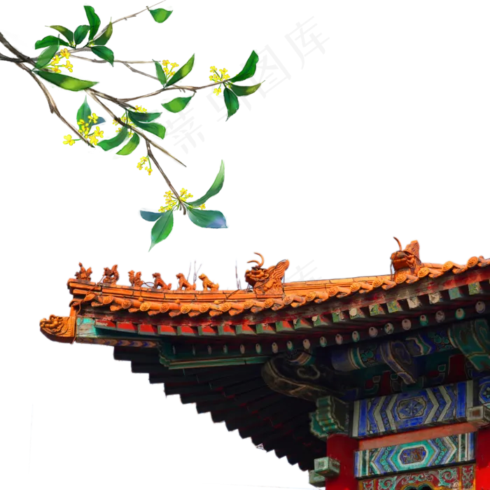中秋桂花屋檐(2000X2000(DPI:72))psd模版下载
